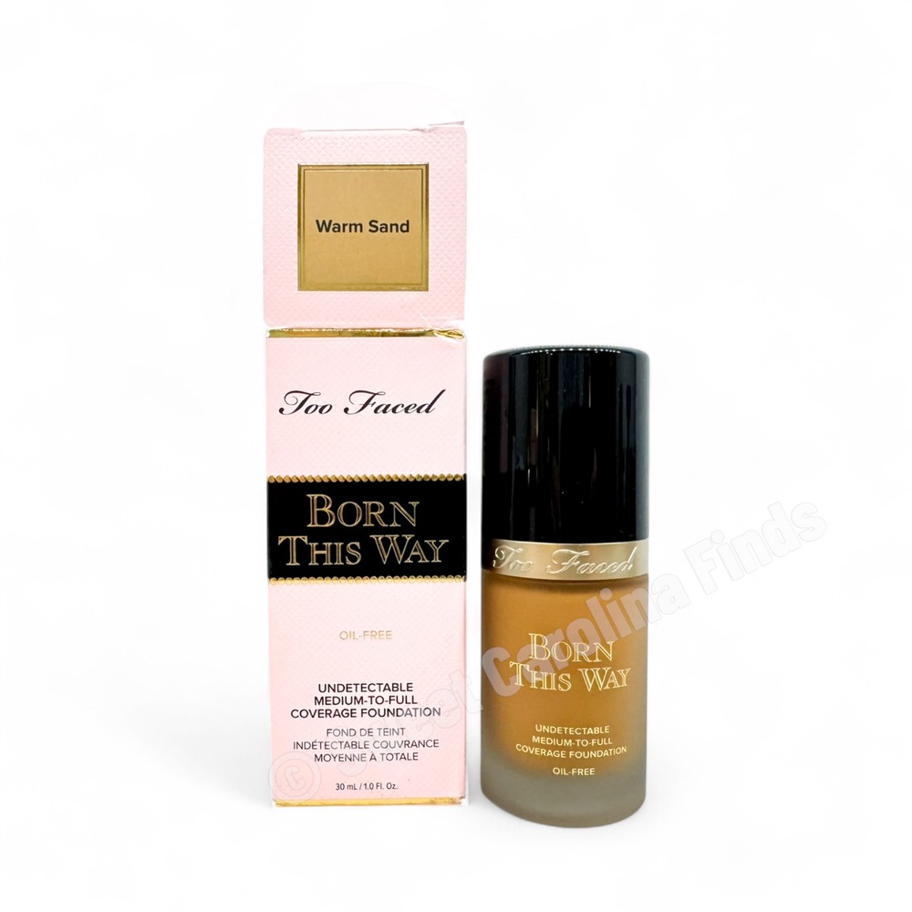 Too‎ Faced Born This Way Undetectable Foundation WARM SAND Med-Full Coverage NEW
